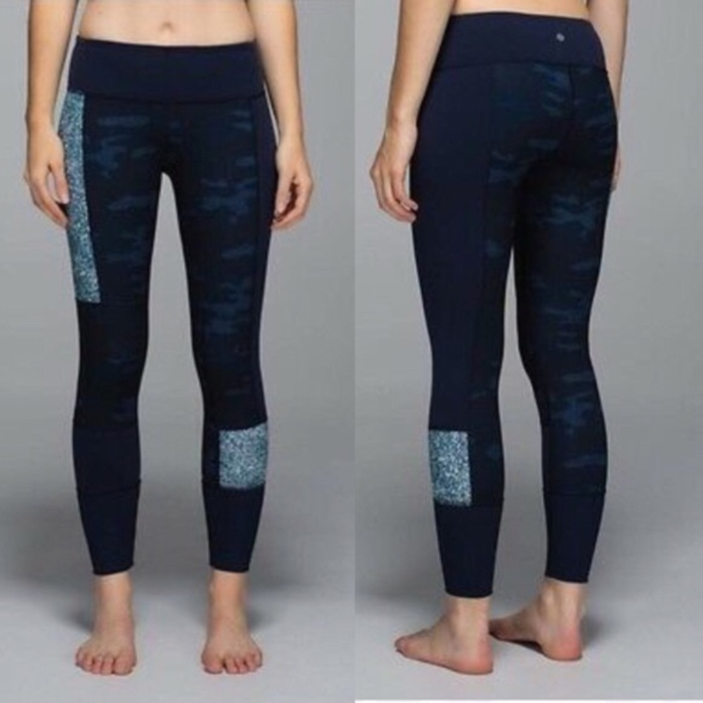 Lululemon Wunder Under Sashiko Blue Camo
